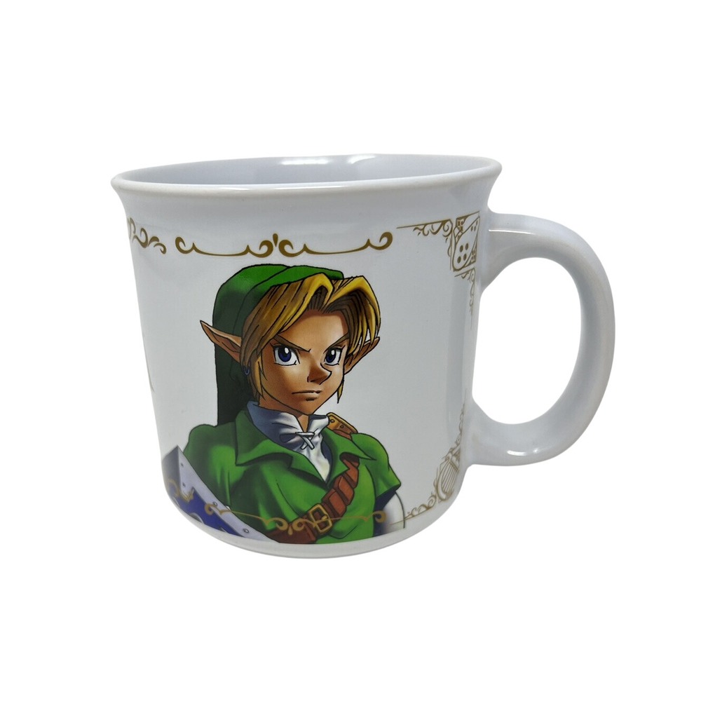 Nintendo The Legend of Zelda Link and Princess Zelda Ceramic Coffee Mug White